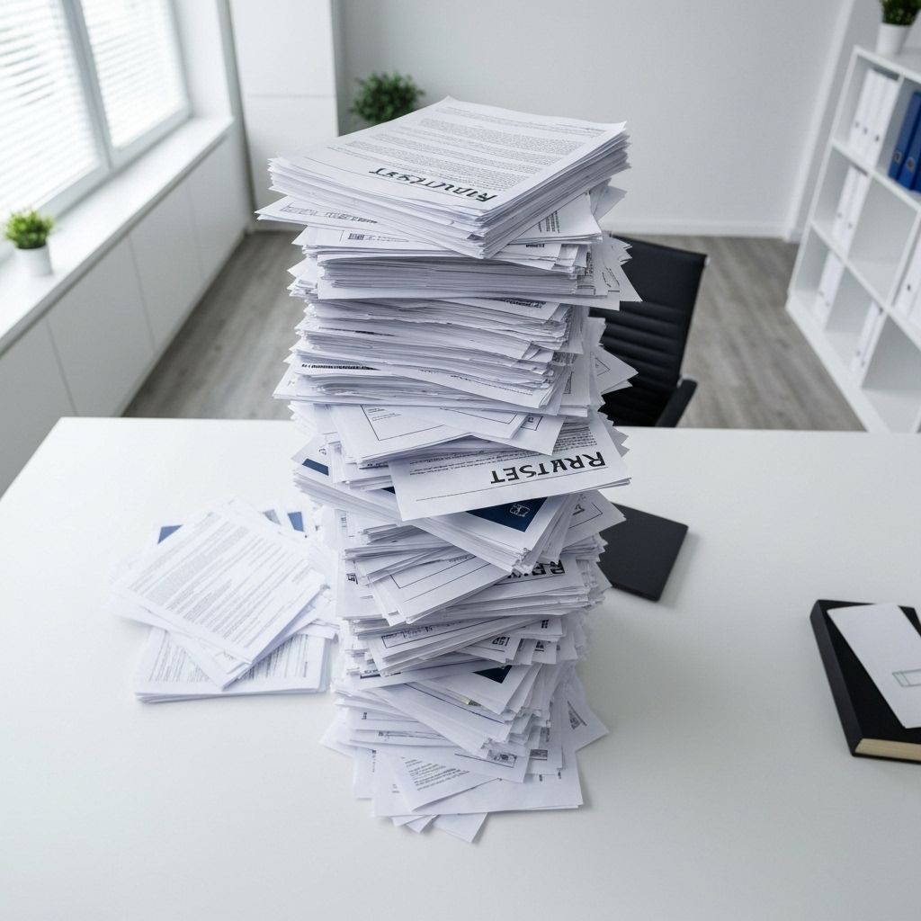 Stack of resumes